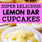super delicious lemon bar cupcakes