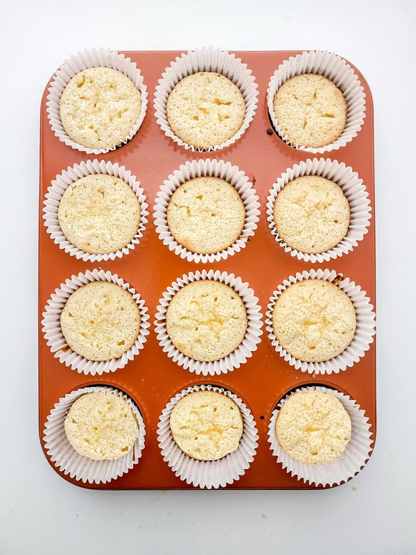 cupcake layer after baking