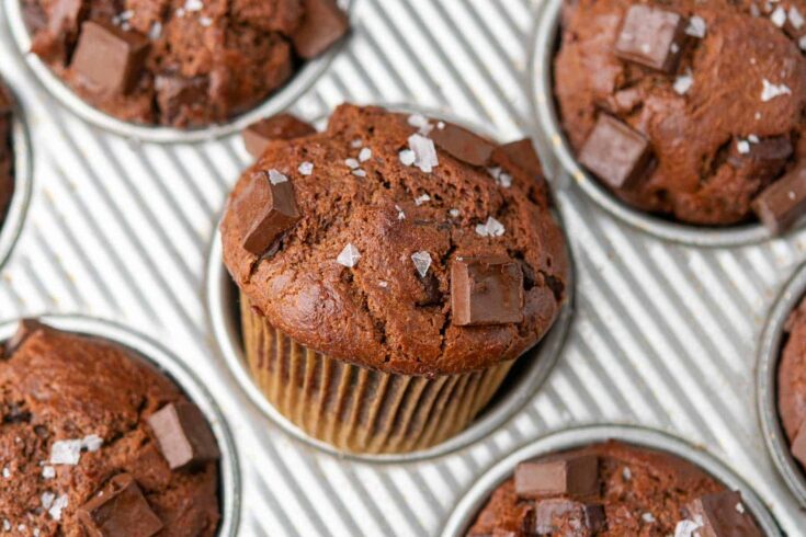 sourdough chocolate muffins