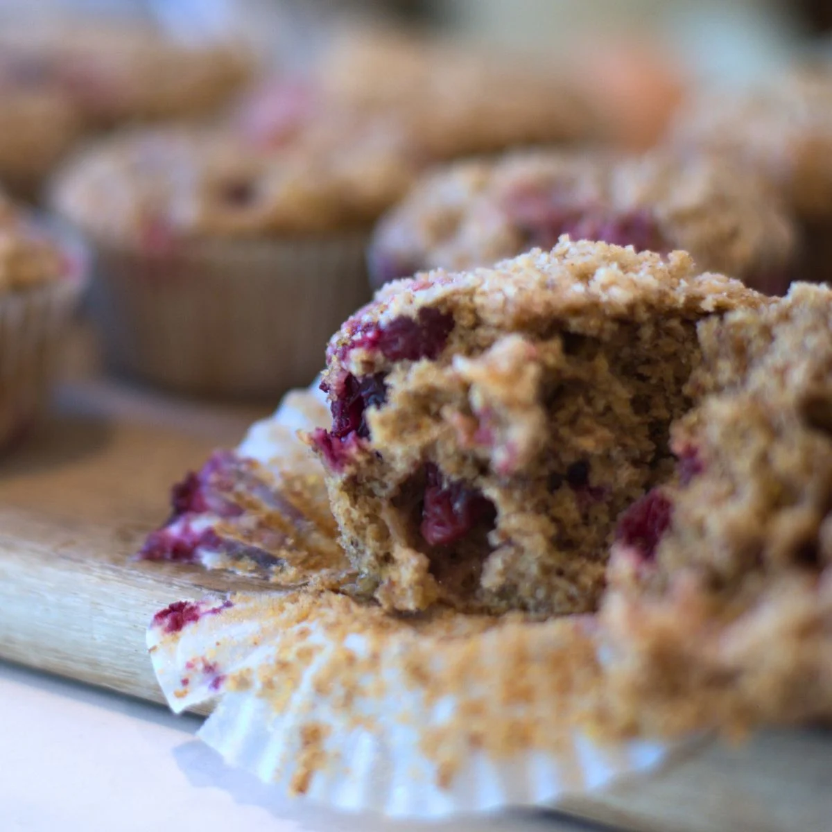 sourdough flax seed muffins