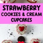 strawberry cookies and cream cupcakes