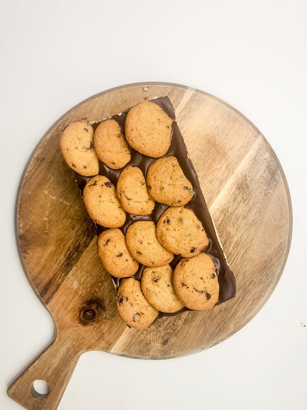 overhead shot of bars before cutting