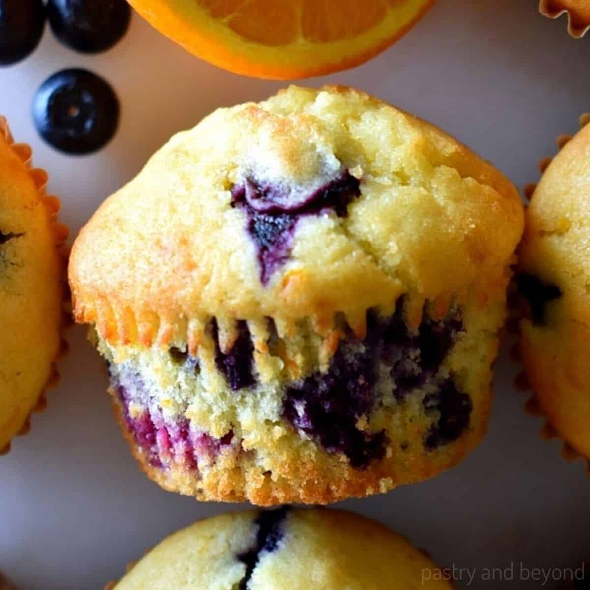 Orange Blueberry Muffins featured