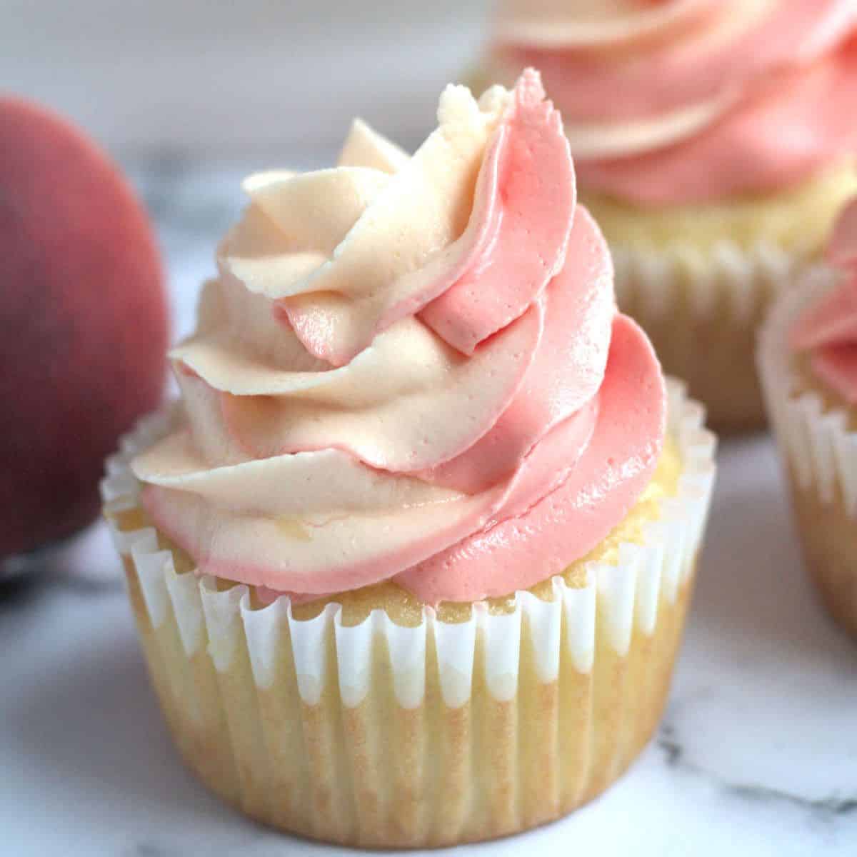 Peach Bellini Cupcakes