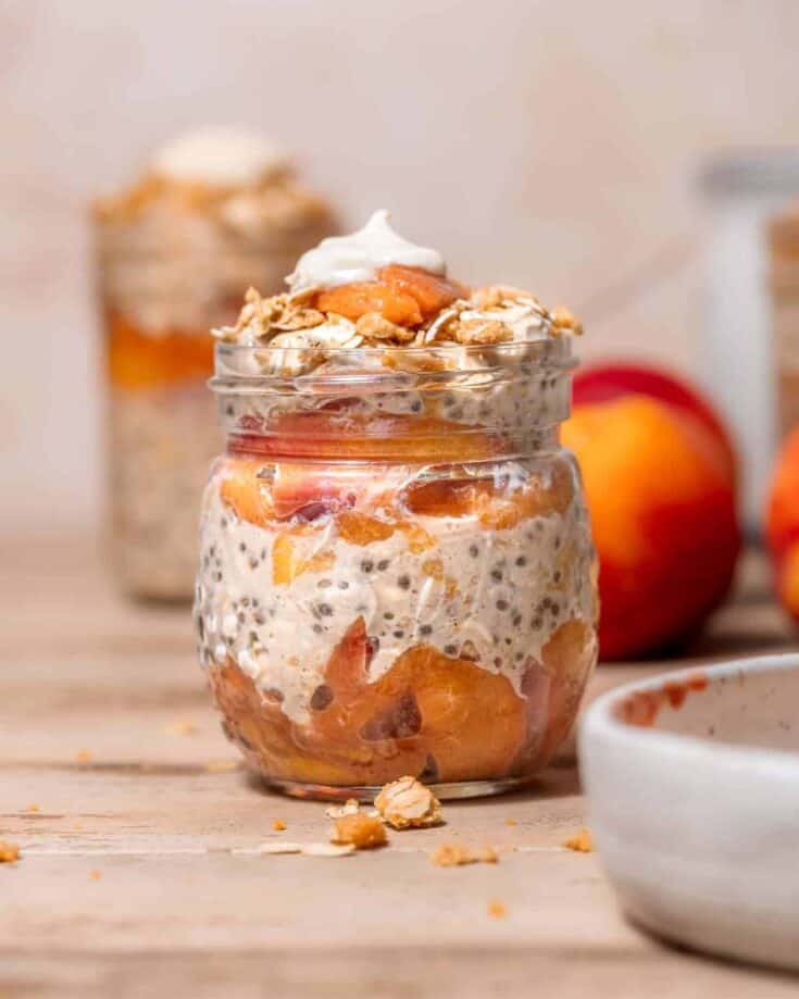 Peach Crisp Overnight Oats Recipe
