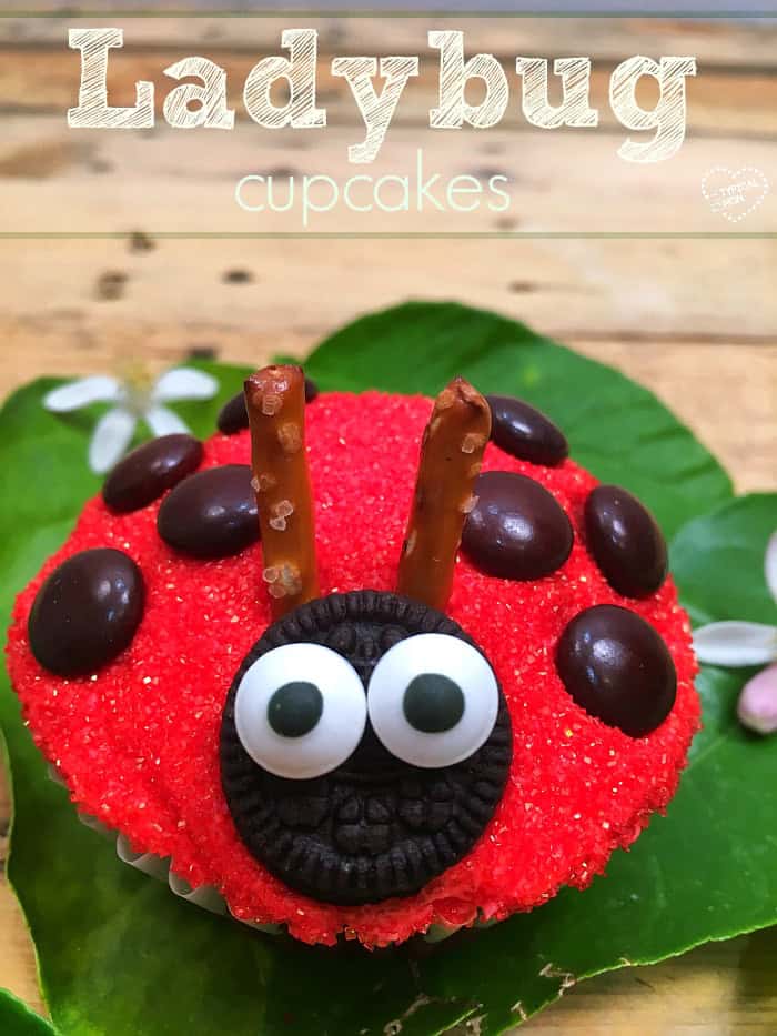 The cutest ladybug cupcakes ever SO easy to make and perfect for a first birthday dessert