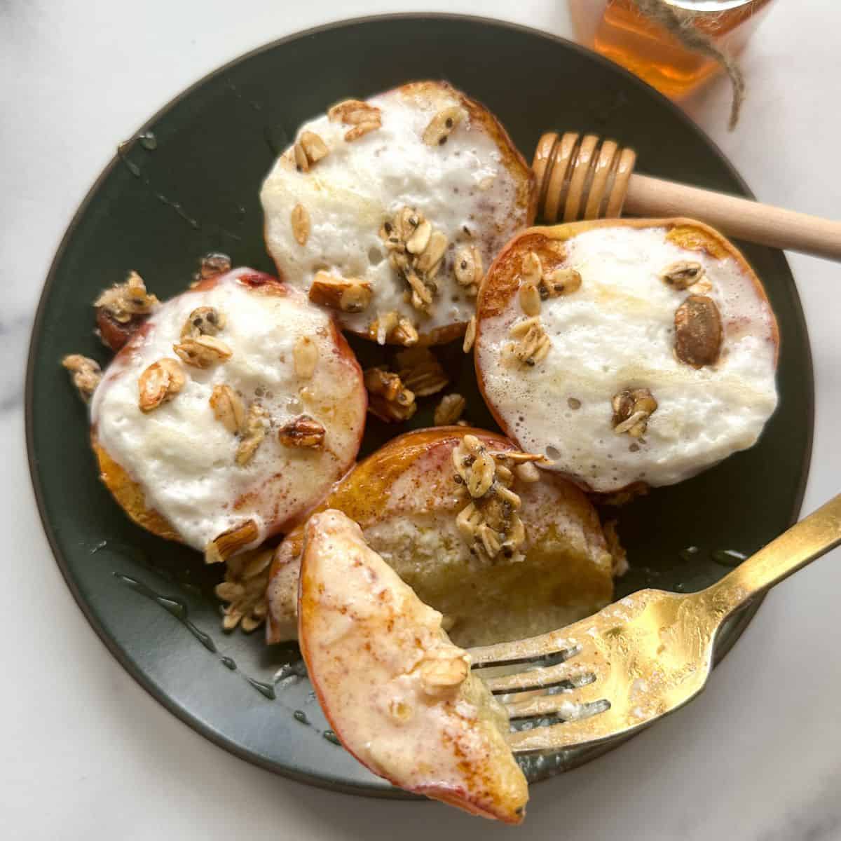 air fried peaches