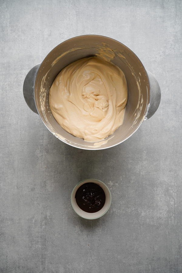 cheesecake mixture before adding chocolate