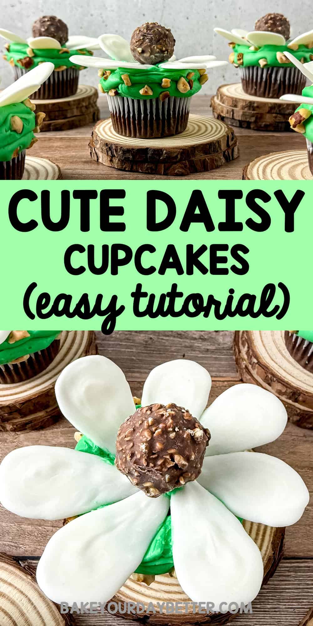 cute daisy cupcakes easy tutorial