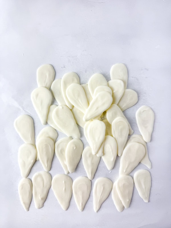 overhead shot of finished petals
