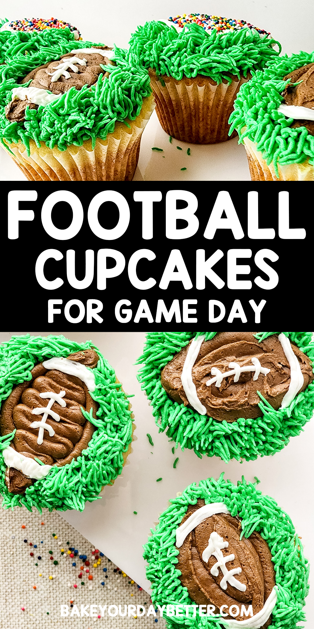 football cupcakes for game day
