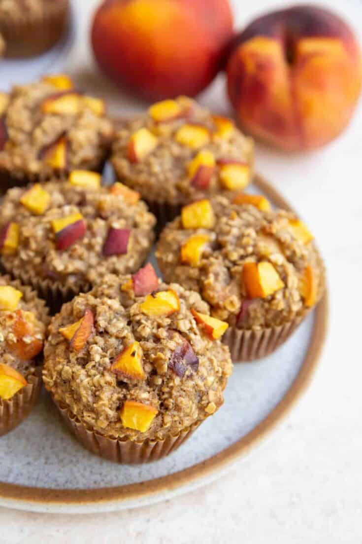peach baked oatmeal cups 7