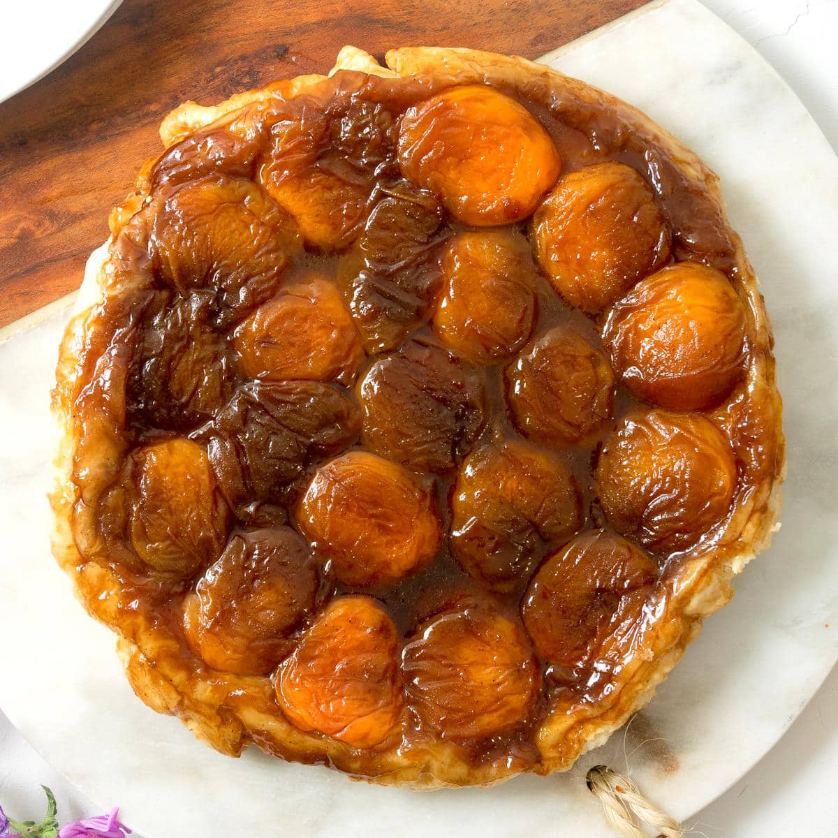 peach tarte tatin featured
