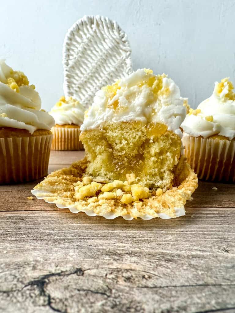 inside of finished cupcakes