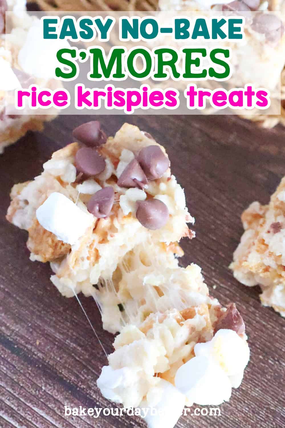 easy no bake smores rice krispies treats