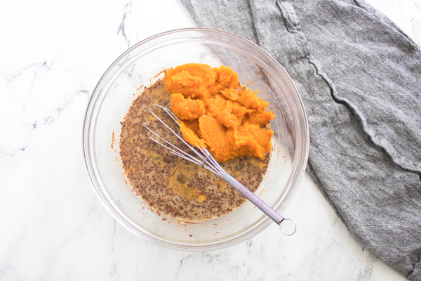 create pumpkin mixture in a bowl