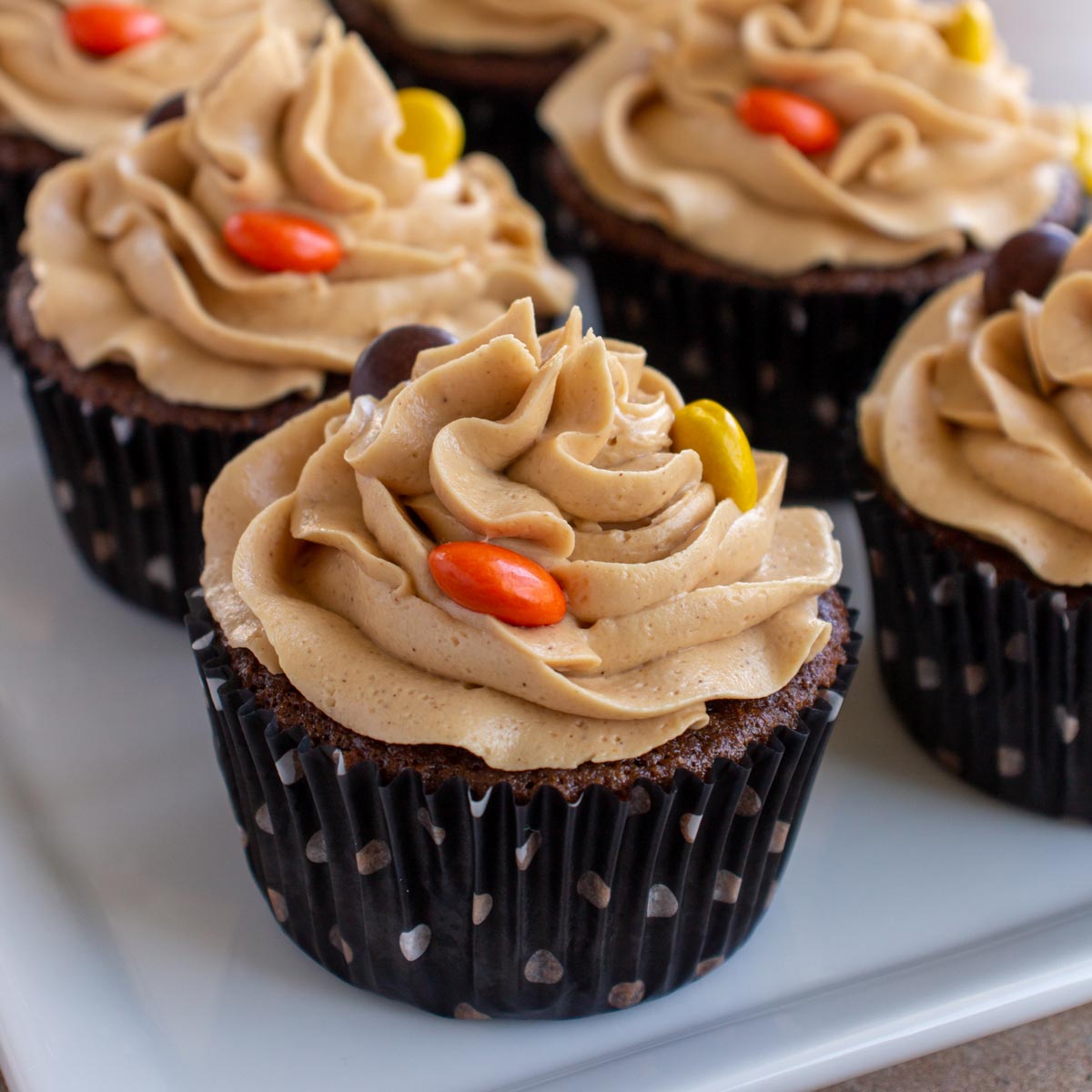 Chocolate Peanut Butter Cup Cupcakes Featured