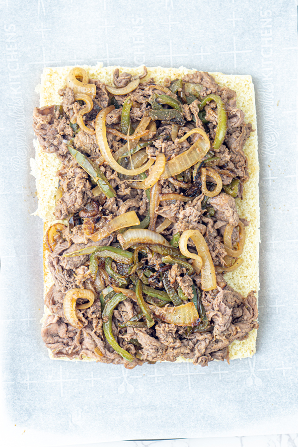 add the mixture on top of the sliced buns.