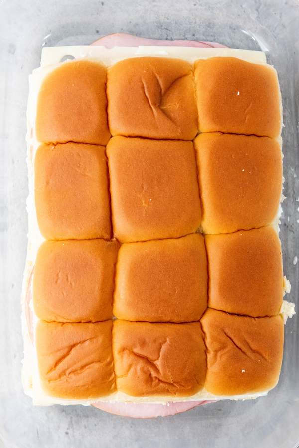 add top half of buns to the sliders
