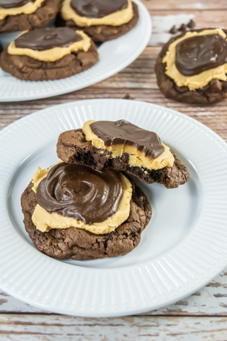 buckeye cookies on a plate