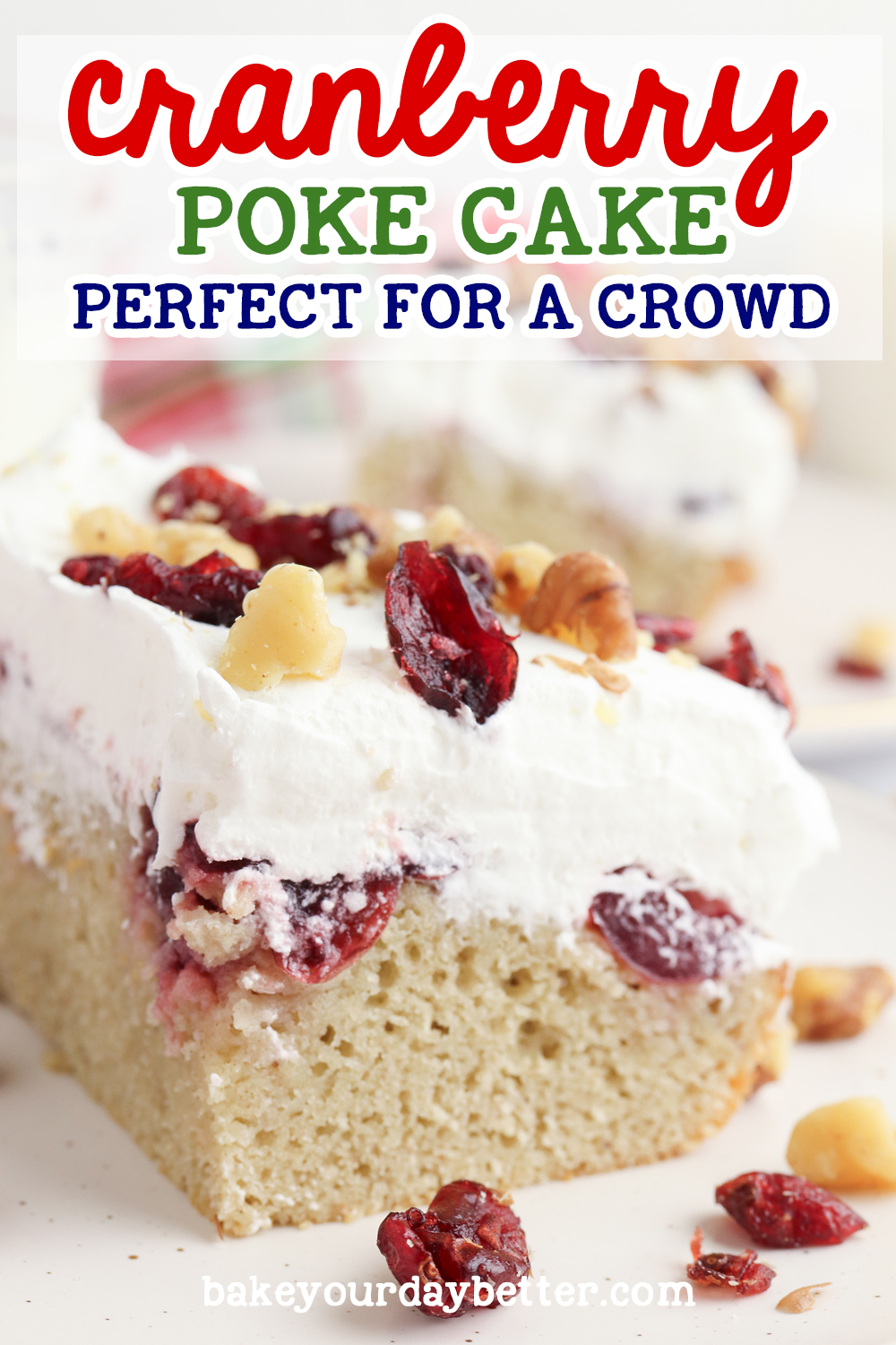 cranberry poke cake perfect for a crowd