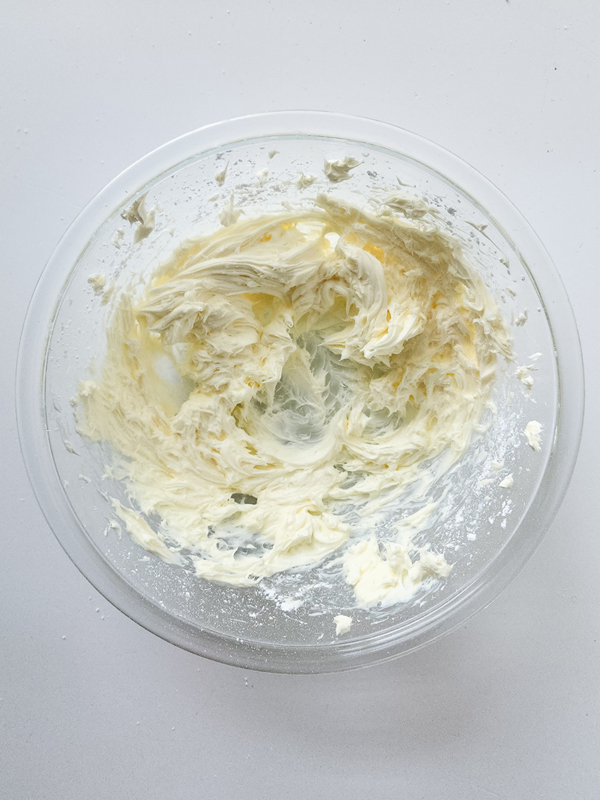 cream cheese mixture in a bowl
