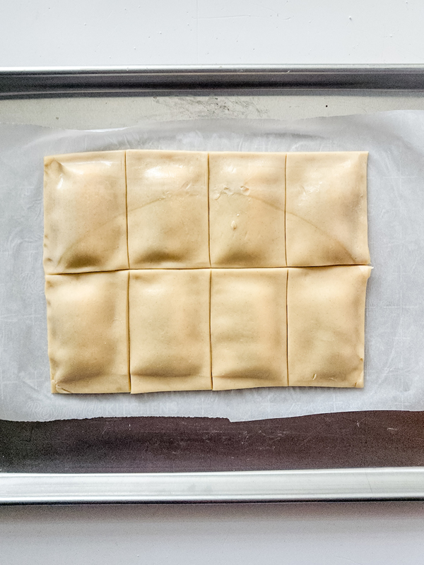 cut into 8 hand pie rectangles