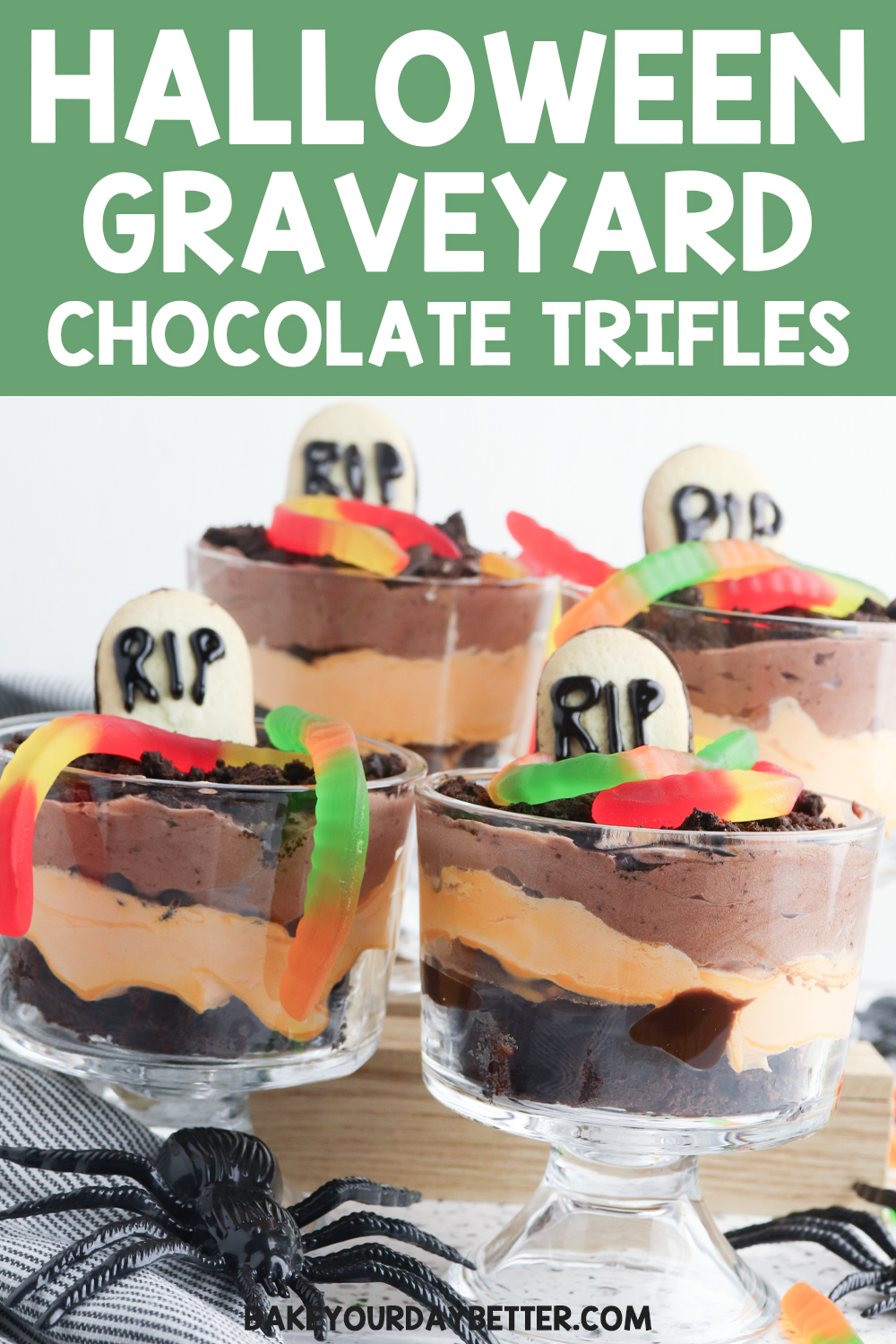 halloween graveyard chocolate trifles