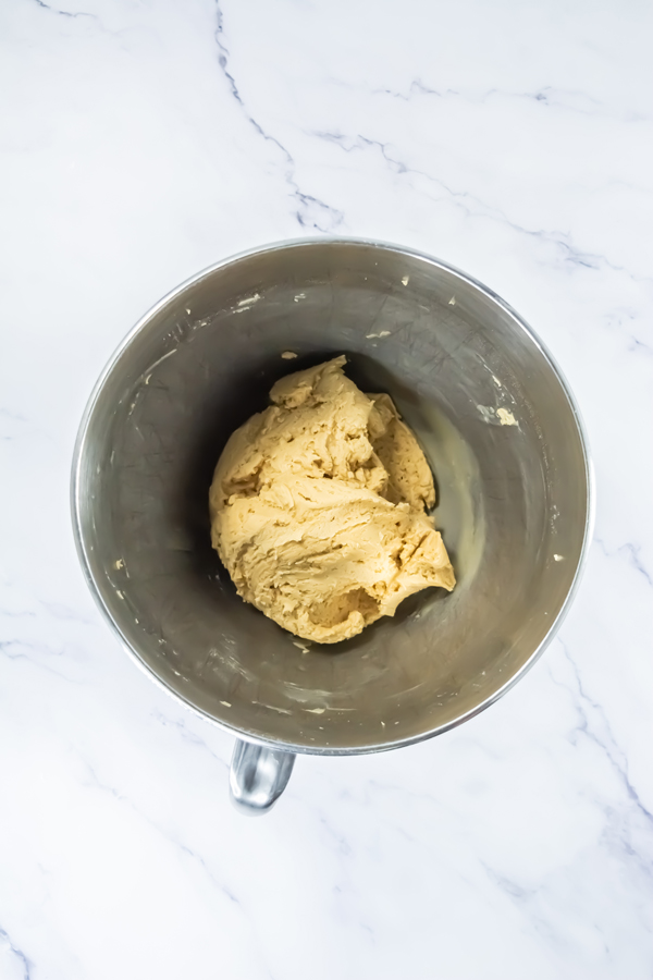 peanut butter frosting in a bowl