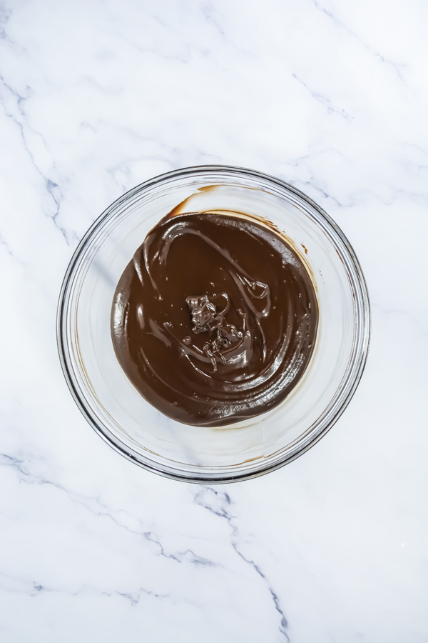 chocolate ganache in a bowl