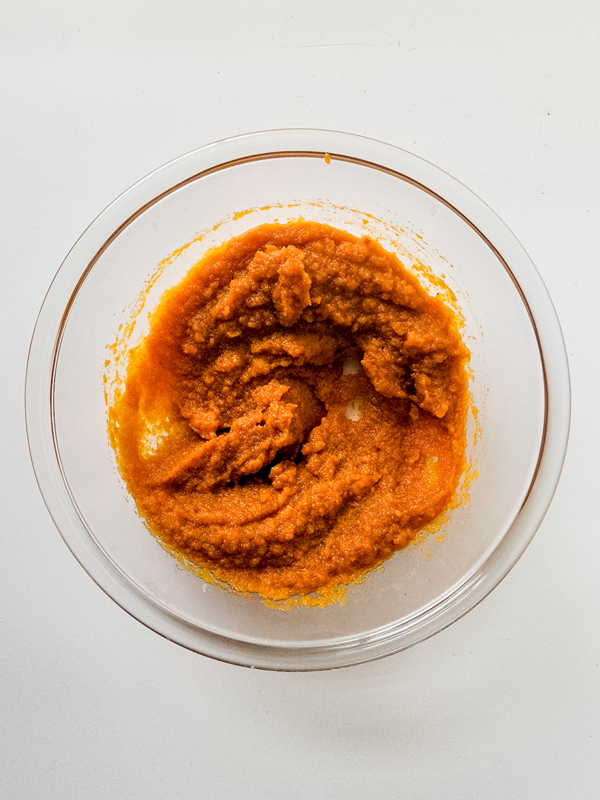 pumpkin mixture in a bowl