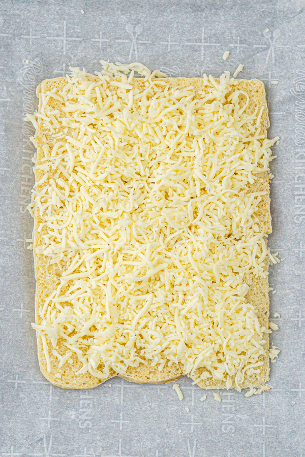 add cheese to the bottom of the rolls