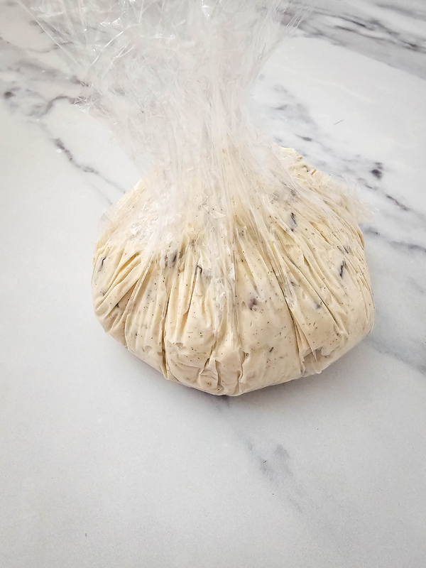 form cream cheese mixture in a ball and wrap with plastic wrap before refrigerating