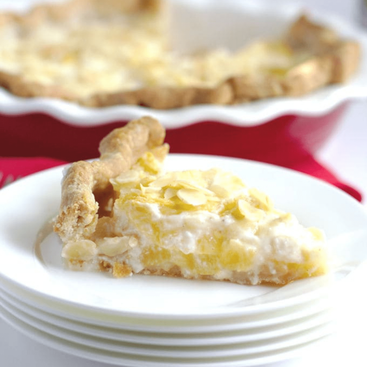 Peach Cream Pie with Almonds 2