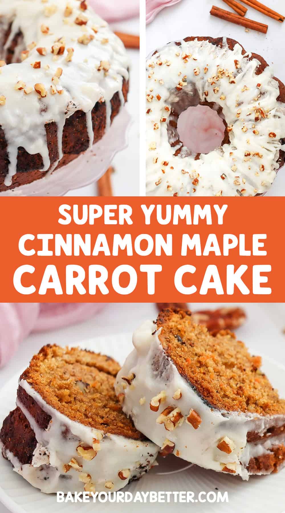super yummy cinnamon maple carrot cake