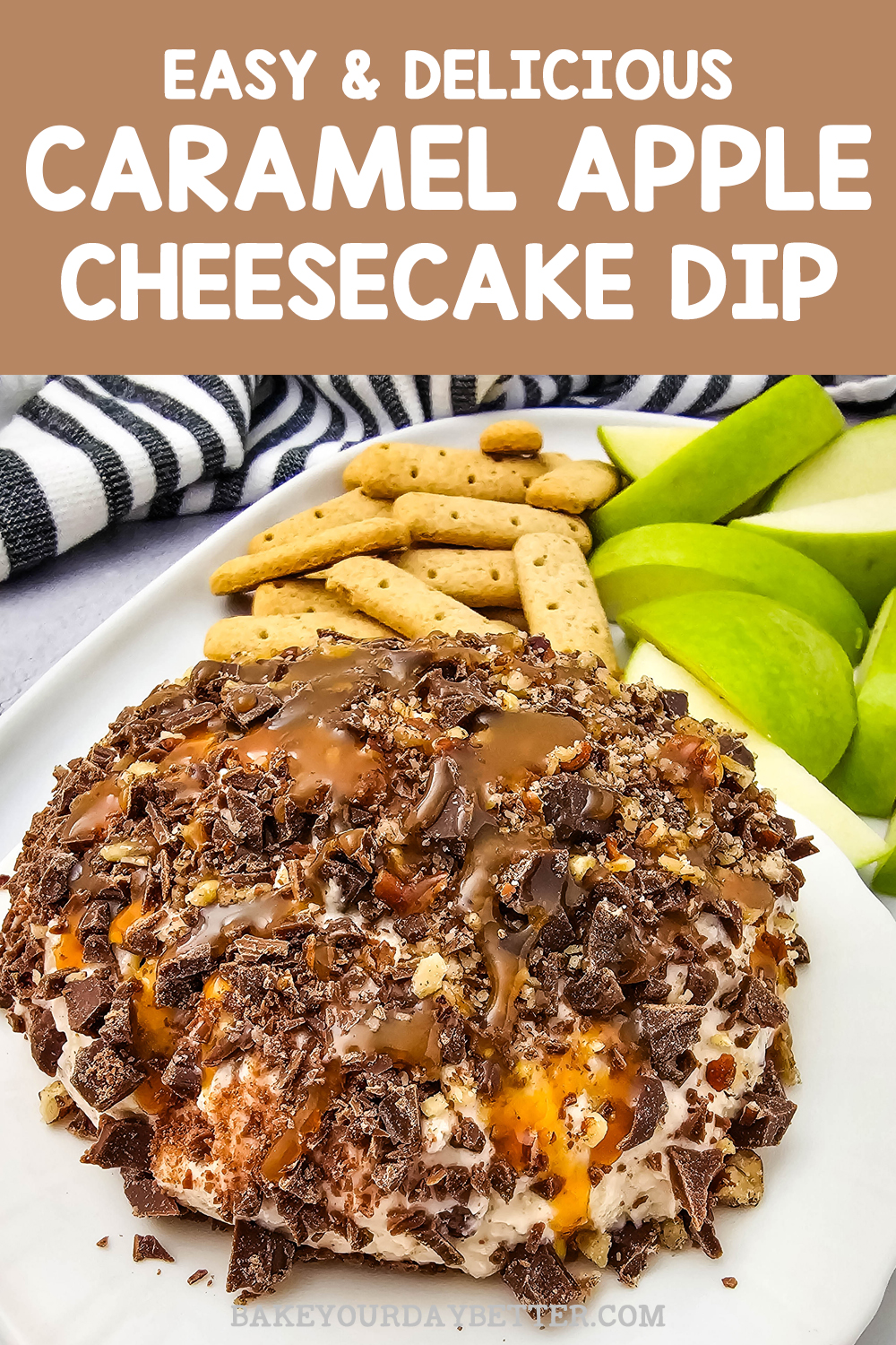 easy and delicious caramel apple cheesecake dip