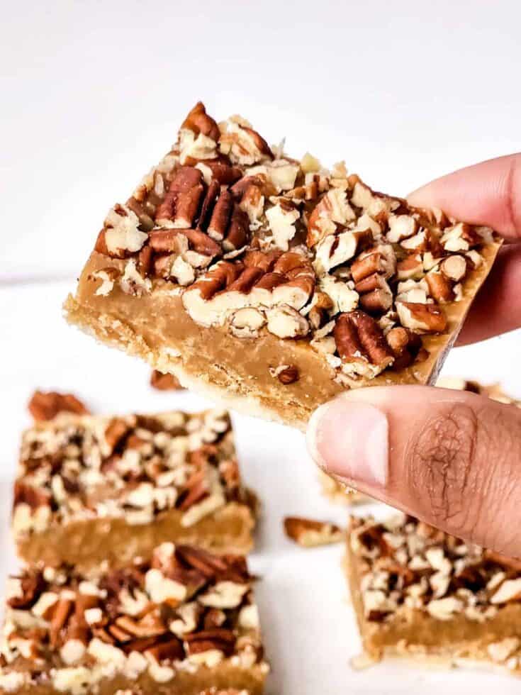 easy maple pecan pie fudge bars