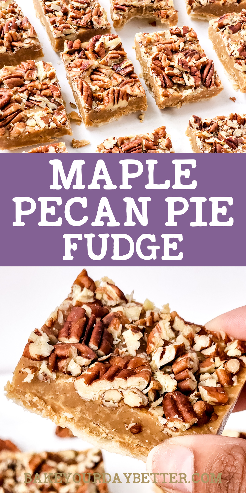 maple pecan pie fudge