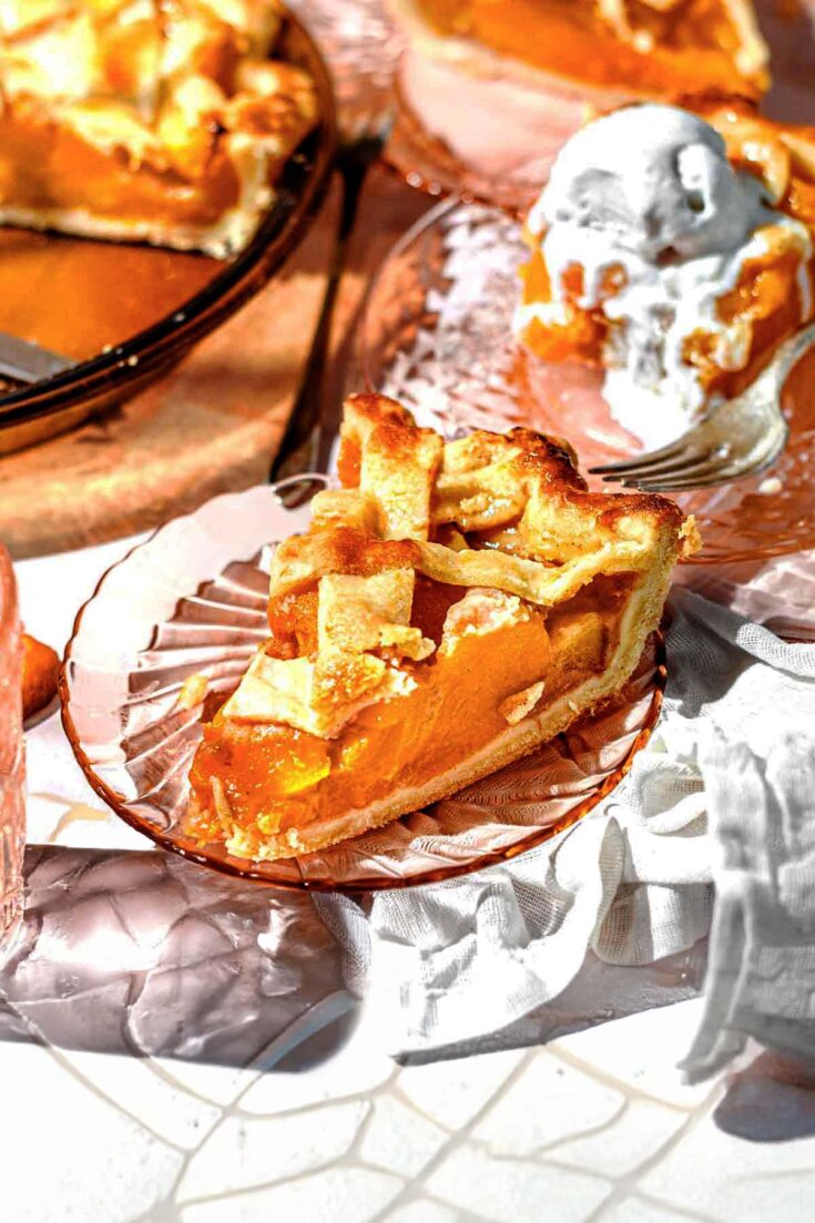 easy peach pie with canned peach filling