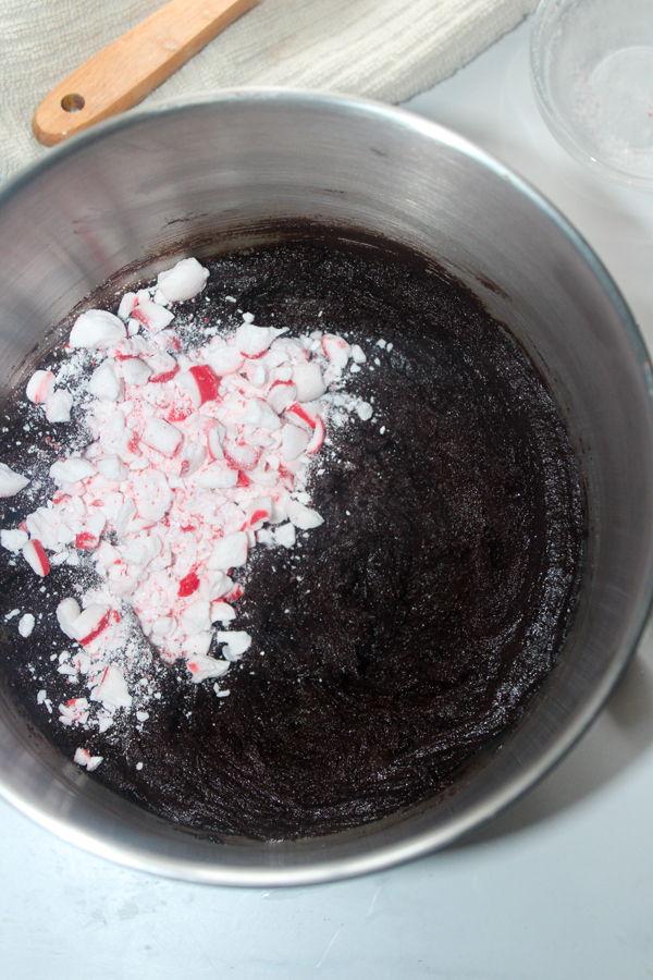 add peppermints to cake mix batter