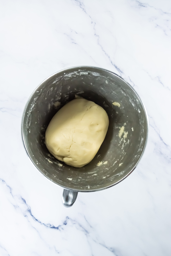 mix sugar cookie ingredients until dough ball forms