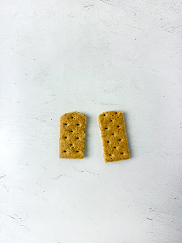graham crackers after rounding off the edges
