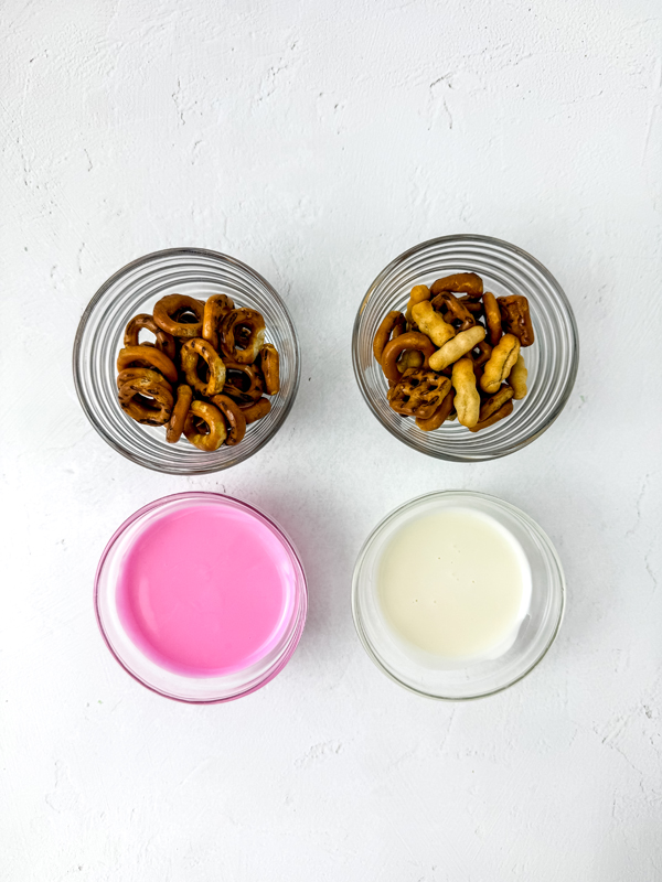 melt the pink and white candy