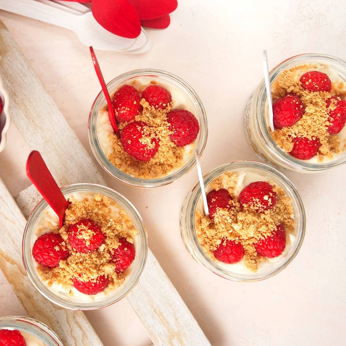 canada day raspberry cheesecake in a jar featured 1