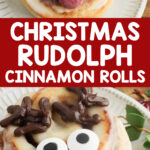 christmas rudolph cinnamon rolls