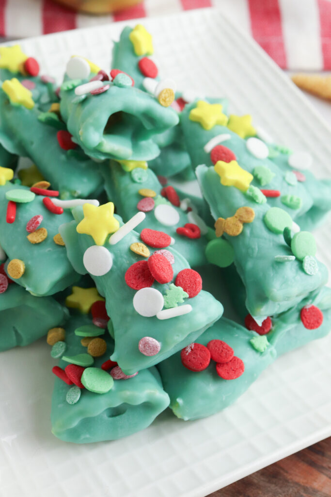 Christmas Tree Bugles Treats on a plate
