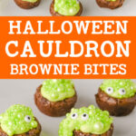 halloween cauldron brownie bites