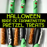 halloween bride of frankenstein pretzel treats
