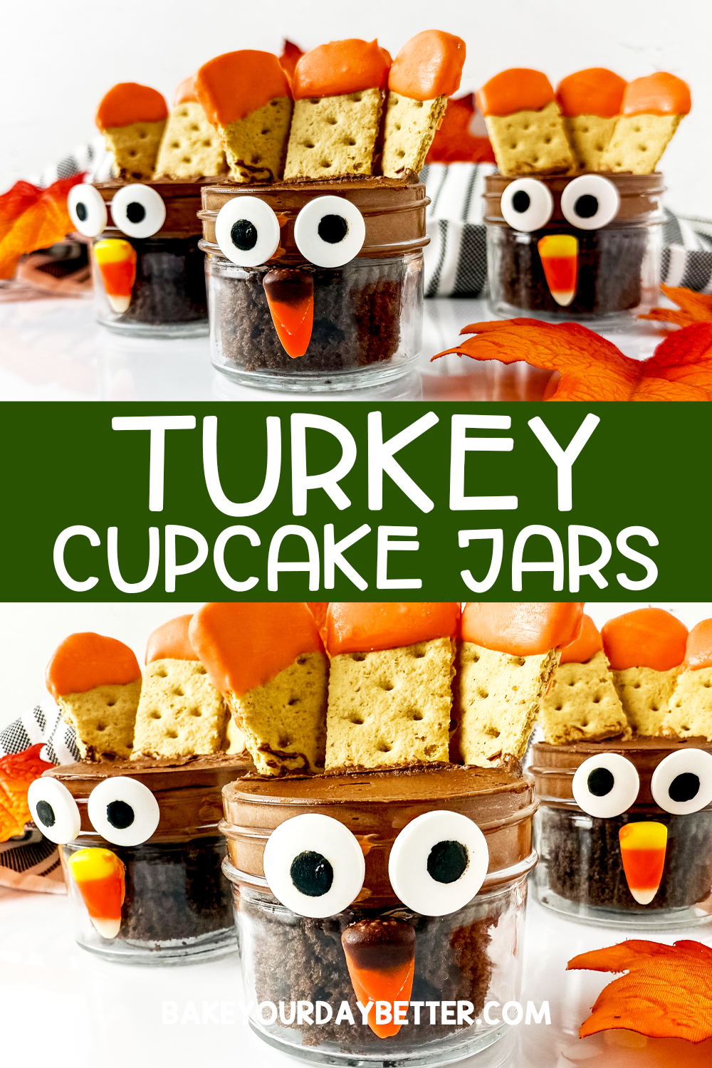 turkey cupcake jars