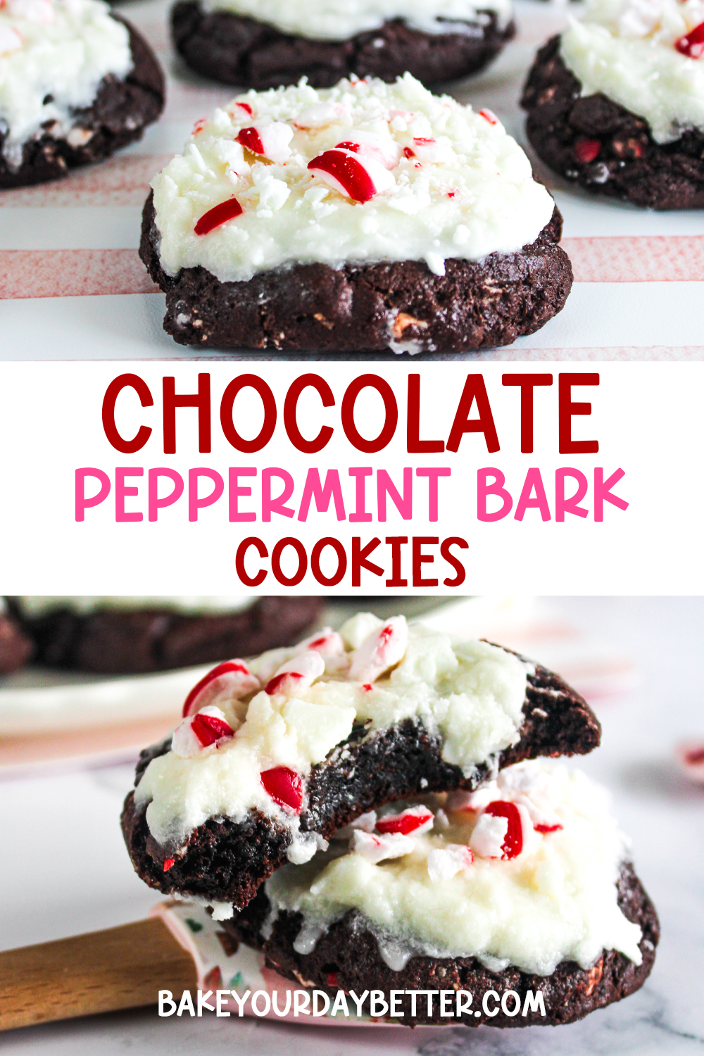 chocolate peppermint bark cookies